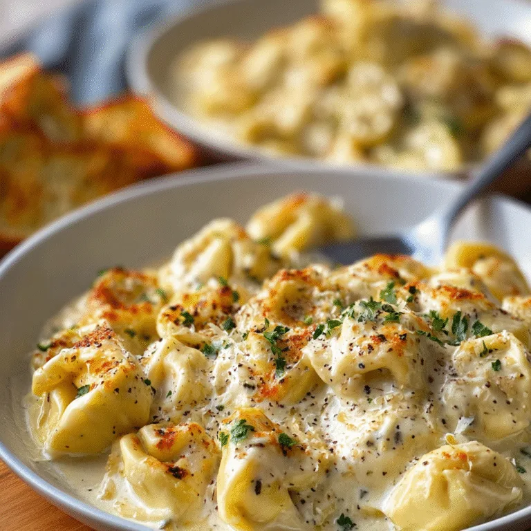 Alfredo Tortellini Bake – Creamy, Cheesy Comfort Straight from the Oven