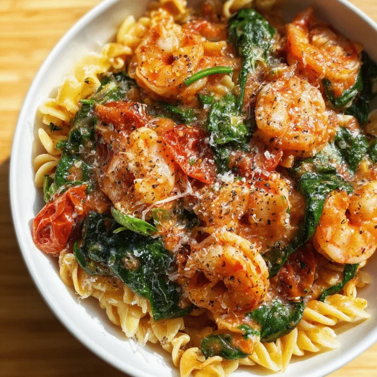 Tomato Spinach Shrimp Pasta – Fresh, Garlicky, and Perfectly Cozy
