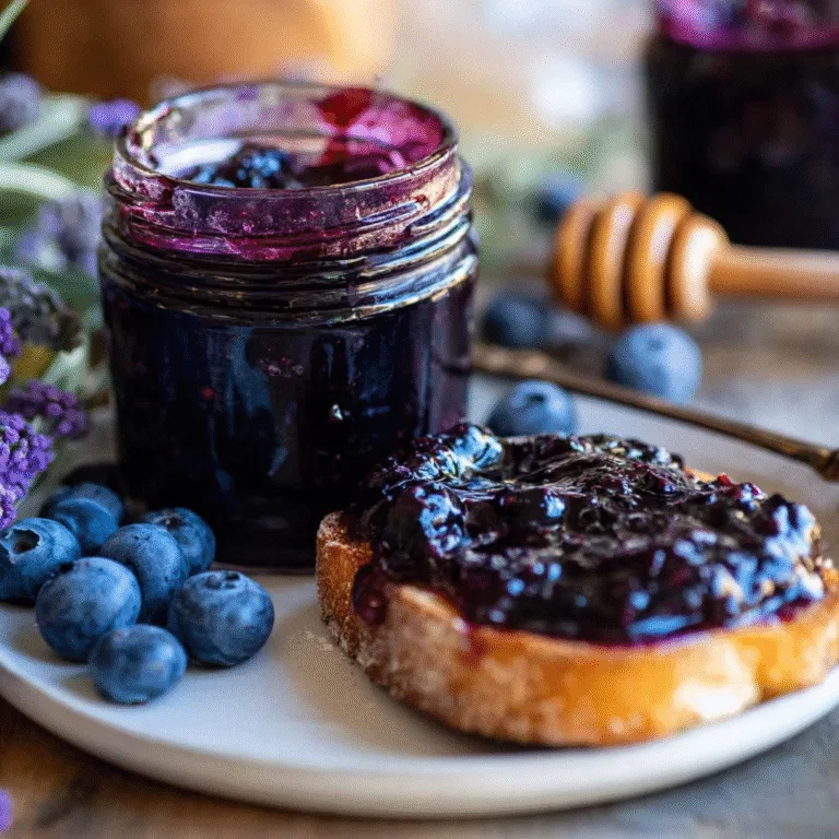 Blueberry & Lavender Jam with Honey – A Soft, Floral Preserve You’ll Fall in Love With