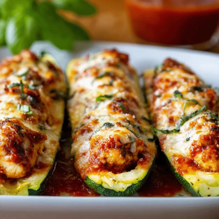 Chicken Parmesan Zucchini Boats – A Cozy, Lighter Twist on a Classic Favorite