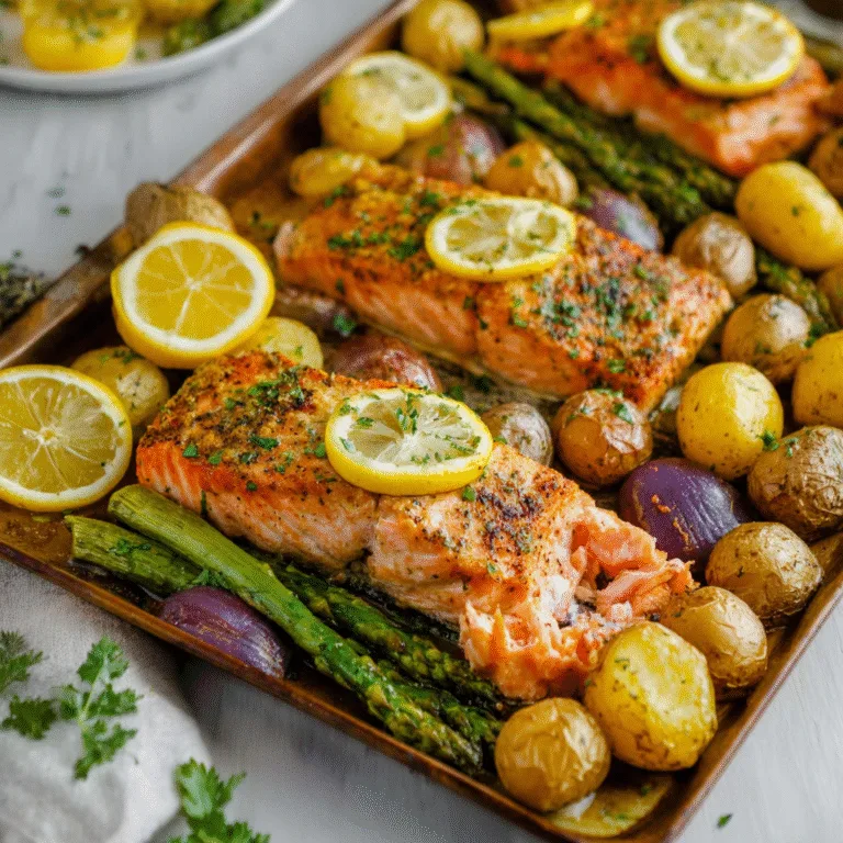 Sheet Pan Salmon and Potatoes with Veggies – An Easy One-Pan Dinner Everyone Loves