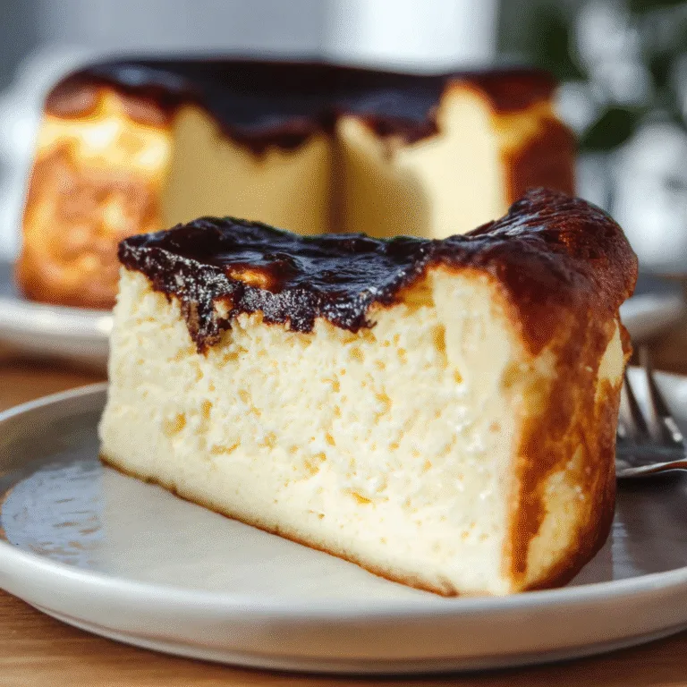 Indulgent Burnt Basque Cheesecake – Bold, Creamy, and Beautifully Imperfect