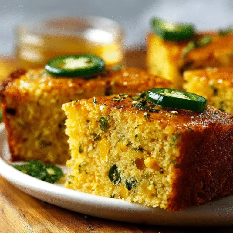 Spicy Jalapeño Cornbread – A Moist, Golden Bake with a Kick