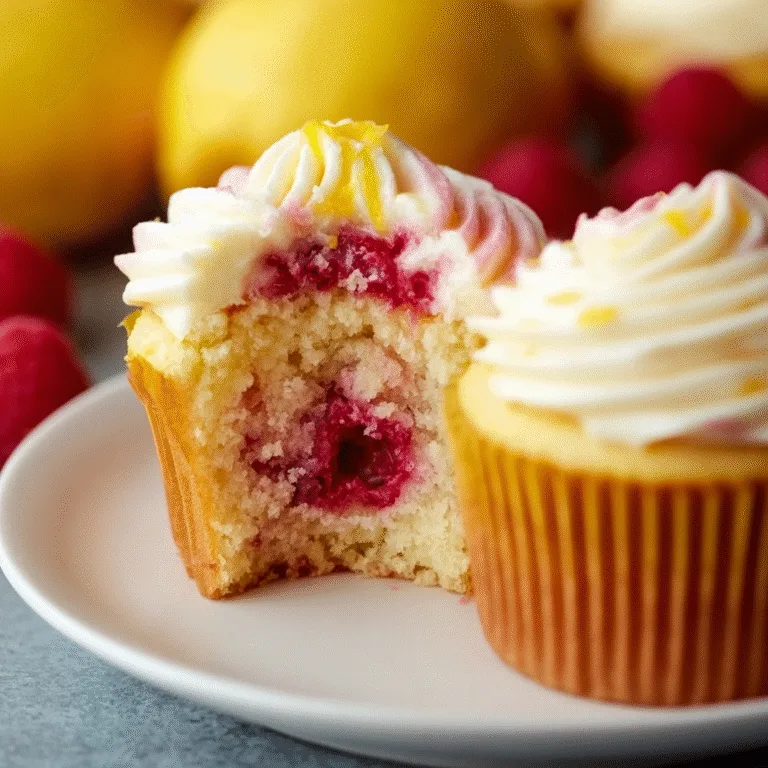 Raspberry Lemon Heaven Cupcakes – Bright, Fluffy, and Bursting with Berry Bliss