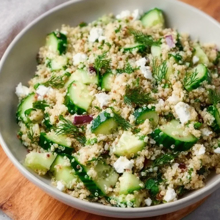 Cucumber Quinoa Feta Salad – Fresh, Light, and Mediterranean-Inspired