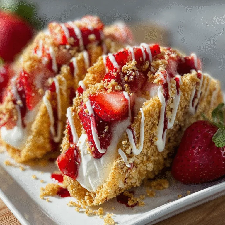 Strawberry Crunch Cheesecake Tacos – A Playful No-Bake Dessert Everyone Falls in Love With