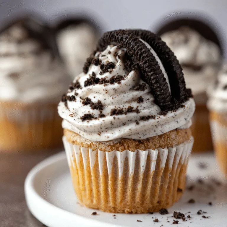 Cookies and Cream Cupcakes – Soft, Creamy, and Packed with Cookie Crumbs