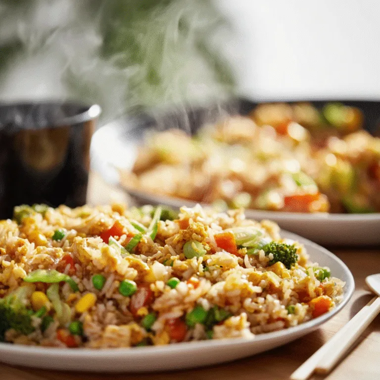 Easy Dump-and-Bake Fried Rice – No Stirring, No Stress, Just Comfort