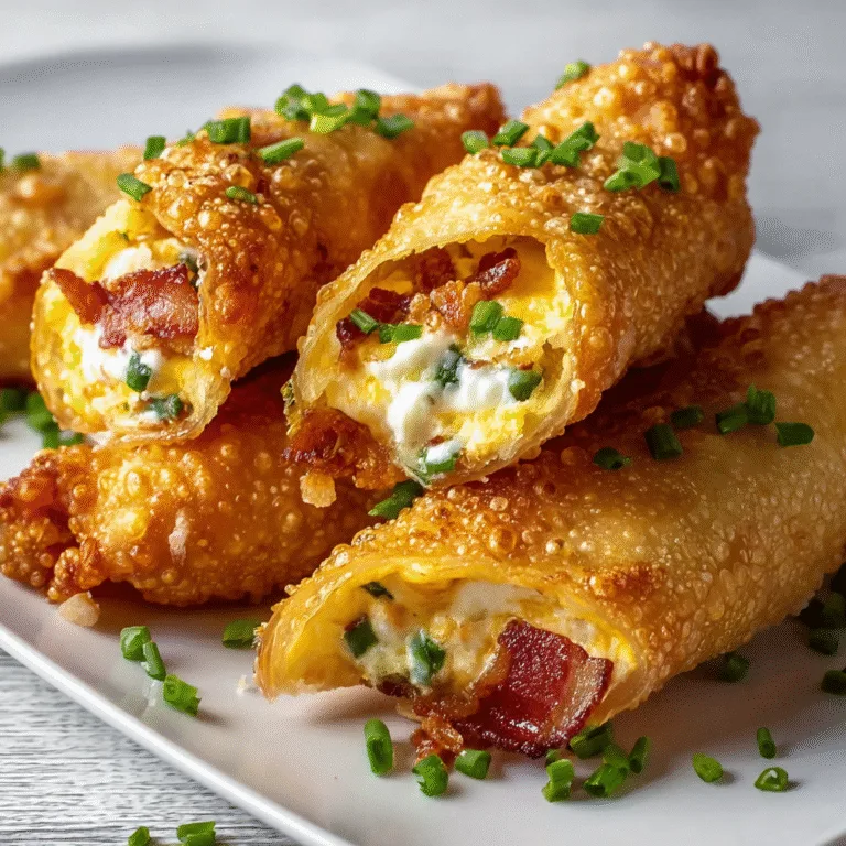 Bacon Jalapeño Popper Egg Rolls – Crispy, Creamy, and Addictively Good