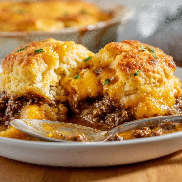 Cheddar Bay Ground Beef Cobbler – Cozy, Cheesy Comfort in One Dish