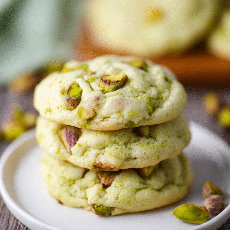 Soft and Chewy Pistachio Pudding Cookies – Bakery-Style, Buttery, and Irresistible