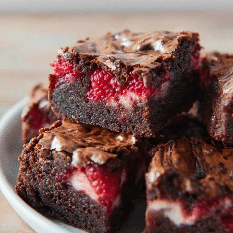 Raspberry Brownies – Rich, Fudgy Chocolate with Bursts of Bright Berry