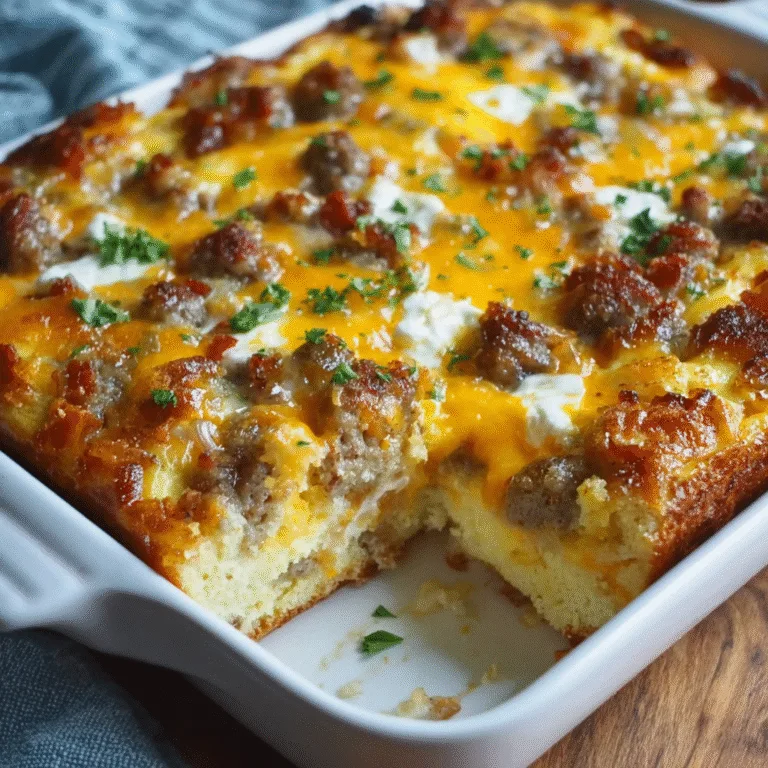 Easy Breakfast Casserole – Cozy, Cheesy, and Perfect for Mornings That Need Comfort