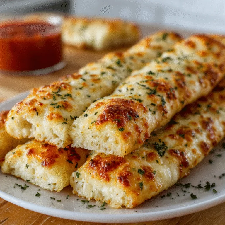 Homemade Cheesy Breadsticks – Soft, Buttery, and Irresistibly Cheesy