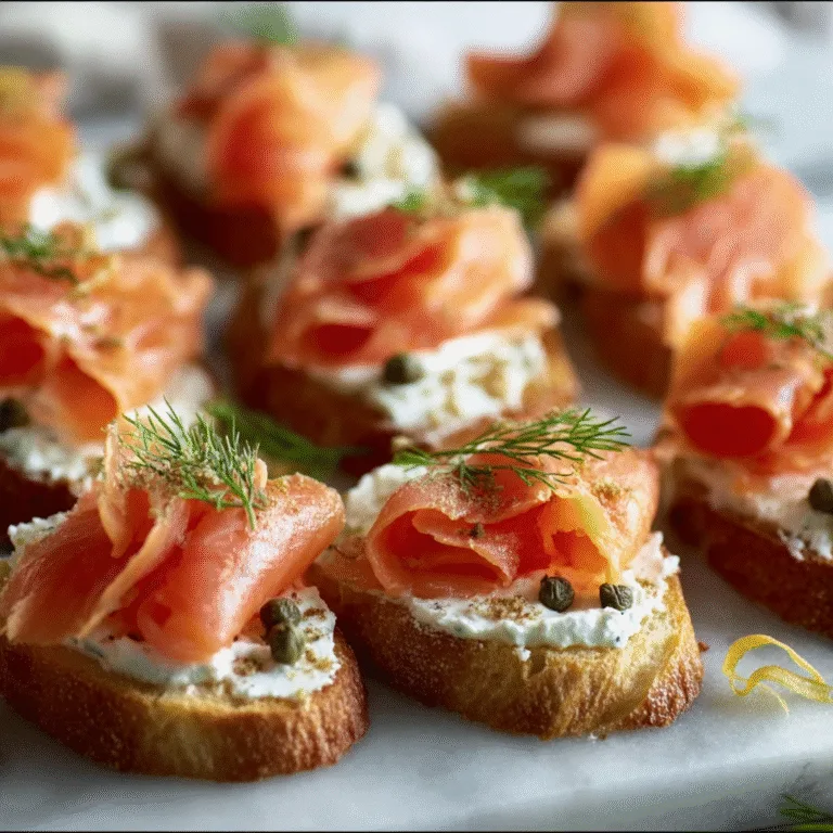 Smoked Salmon Crostini – Elegant, Fresh, and Effortlessly Impressive