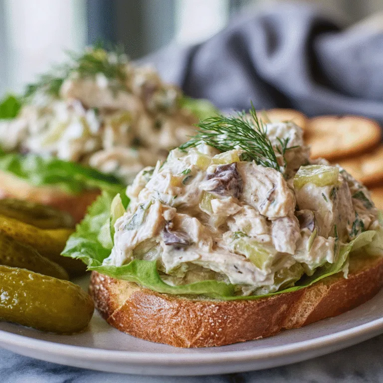 Dill Pickle Chicken Salad – Creamy, Crunchy, and Perfectly Tangy
