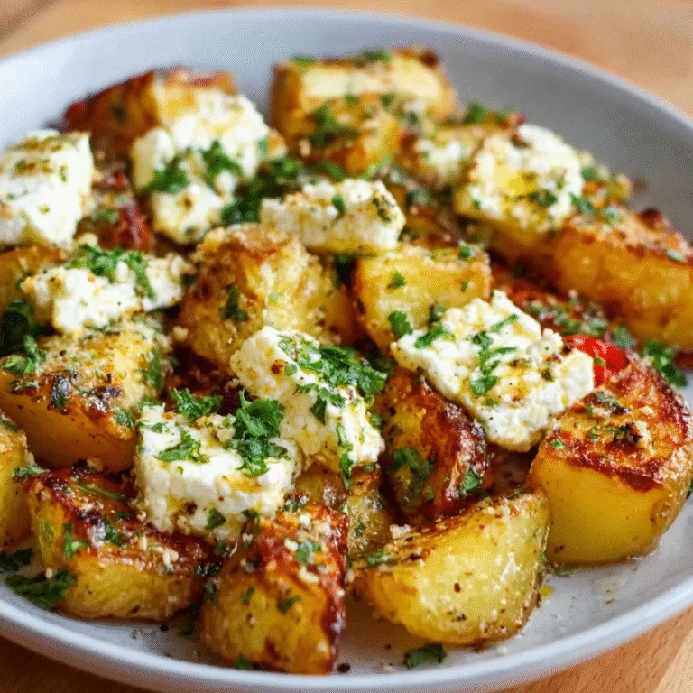 Healthy Baked Feta Potatoes – Crispy, Creamy, and Mediterranean-Inspired