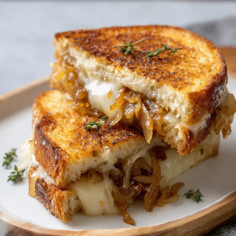 Caramelized Onion & Apple Grilled Cheese Sandwich – Sweet, Savory Comfort in Every Bite
