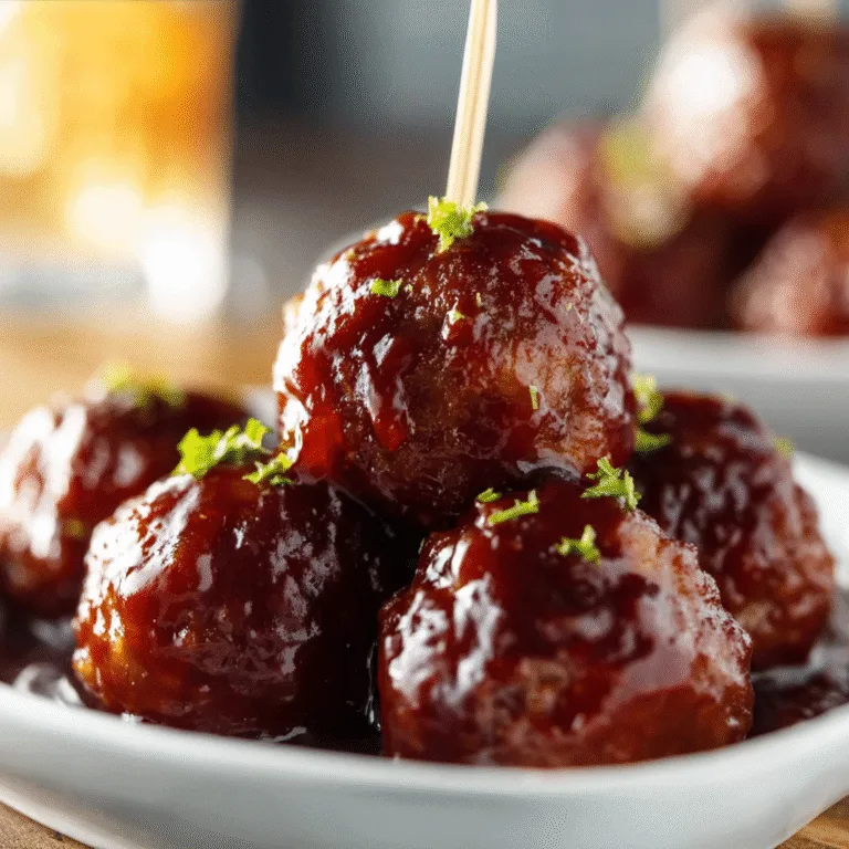 Grape Jelly BBQ Meatballs – The Sweet & Savory Party Favorite Everyone Loves
