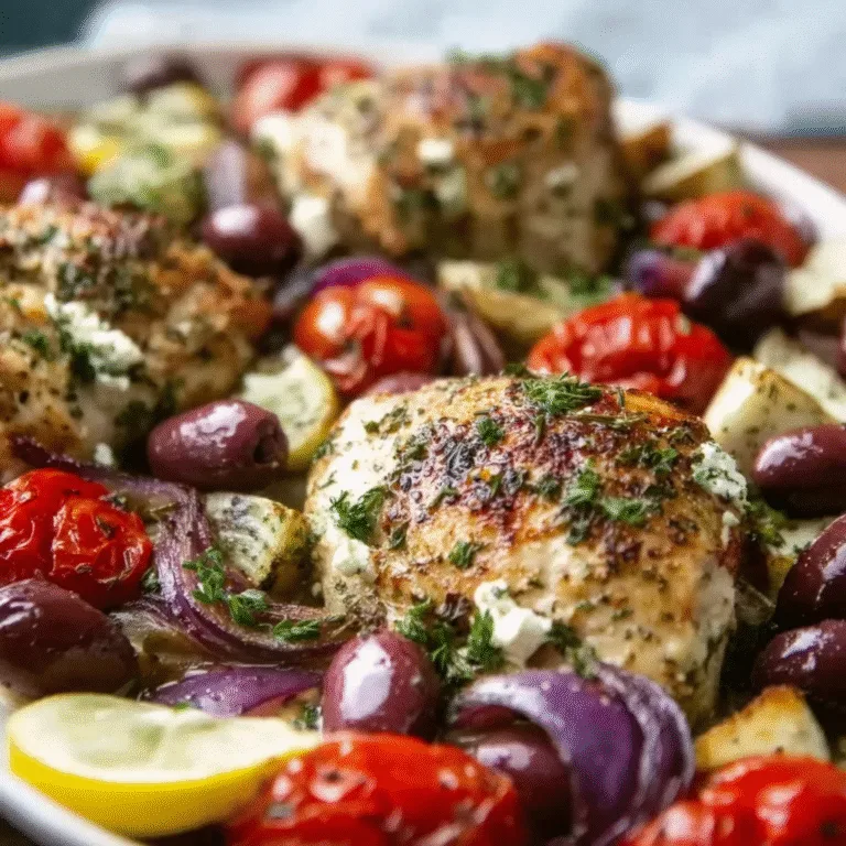 Greek Sheet Pan Chicken – A Bright & Flavor-Packed One Pan Mediterranean Dinner