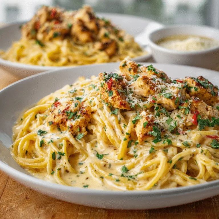 Creamy Cajun Chicken Spaghetti with Garlic Mozzarella Sauce – Bold, Cozy, and Irresistibly Creamy
