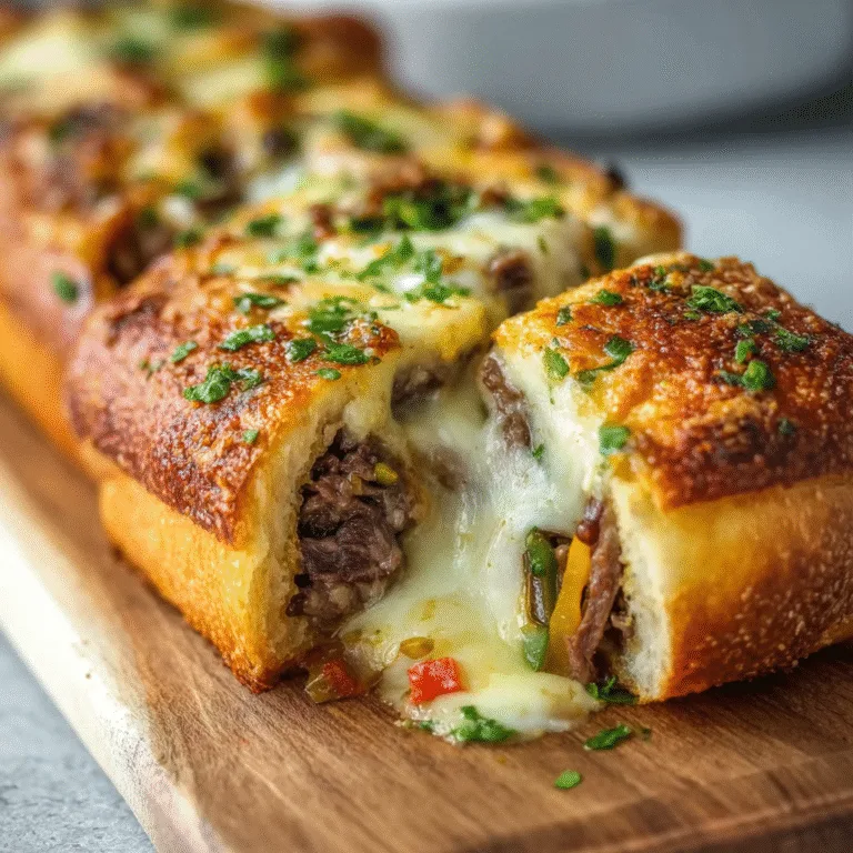 Cheesesteak-Stuffed Garlic Loaf (Cheesy, Buttery Crowd Favorite)