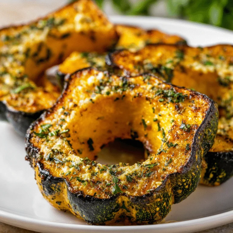 Parmesan Herb Roasted Acorn Squash – A Cozy, Flavorful Fall Side Dish