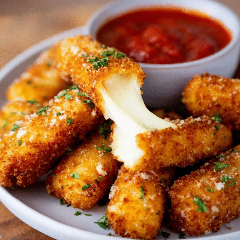 The Ultimate Mozzarella Sticks – Crispy, Cheesy, and Irresistible