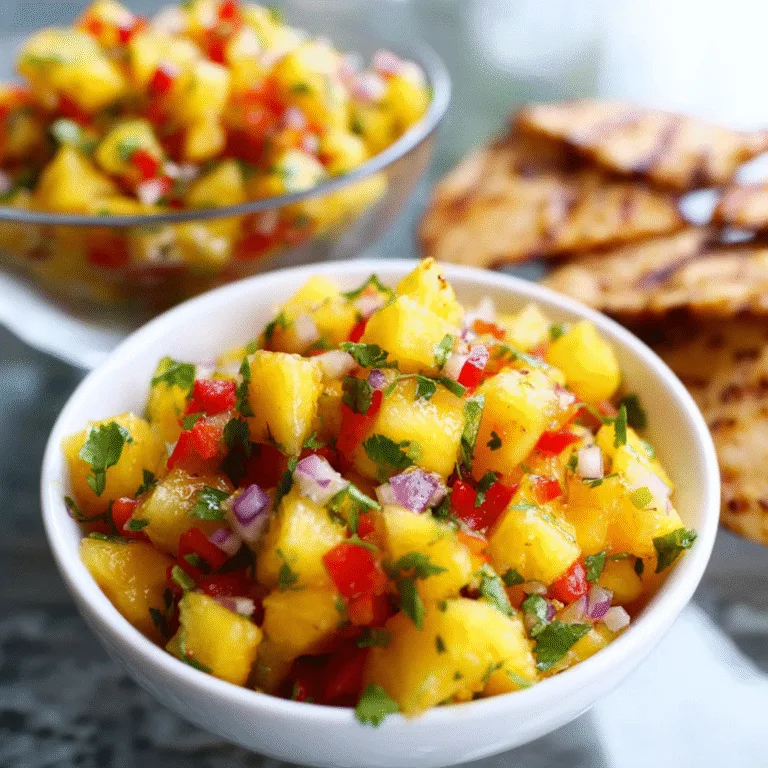 Pineapple Mango Salsa – Fresh, Tropical, and Bursting with Flavor