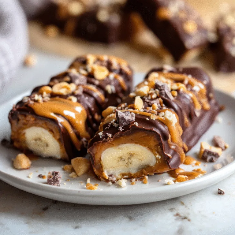 Frozen Banana Snickers – A Creamy, Crunchy No-Bake Treat