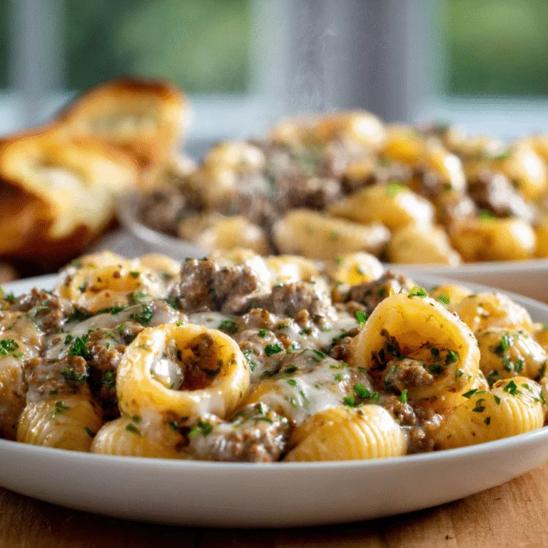 Creamy Beef and Shells – A Cozy One-Pan Comfort Dinner