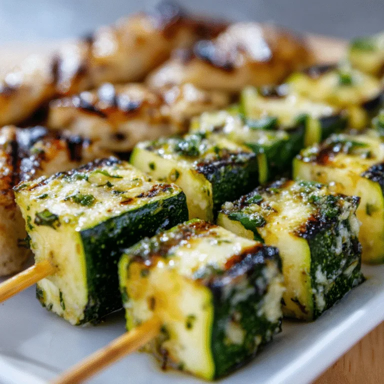 Garlic Butter Zucchini Skewers – A Simple Grilled Side Everyone Loves