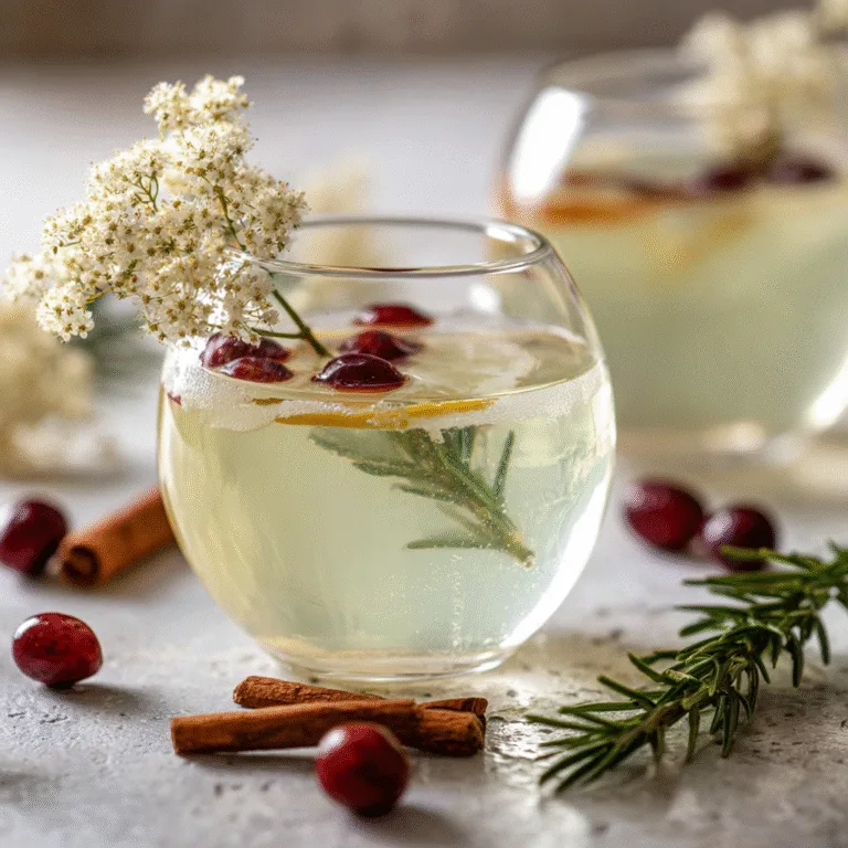 Elderflower Winter Mocktail – A Light, Floral Sip for Cozy Cold Nights