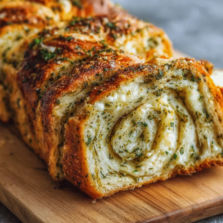 Swirled Garlic Herb and Cheese Bread – Soft, Savory, and Irresistibly Cheesy