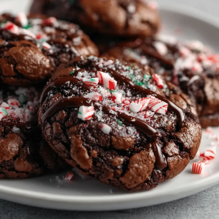 Peppermint Brownie Cookies – Fudgy, Festive, and Perfectly Minty