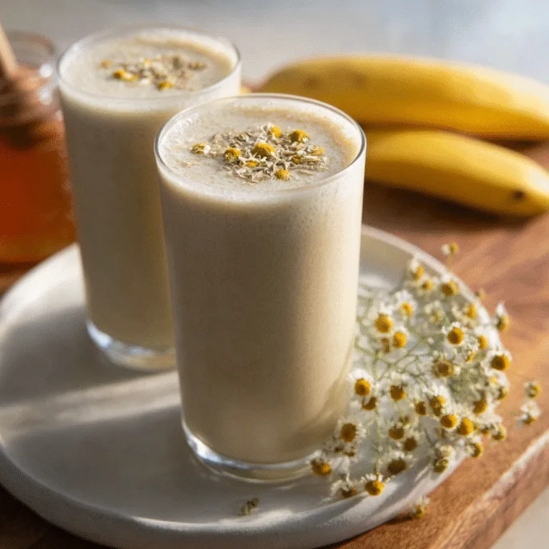 Banana Chamomile Tea Smoothie – A Calm, Creamy Sip for Peaceful Moments