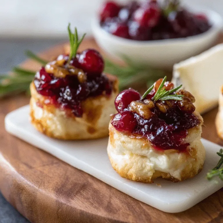 Cranberry Brie Bites – A Festive, Melty Appetizer Everyone Loves