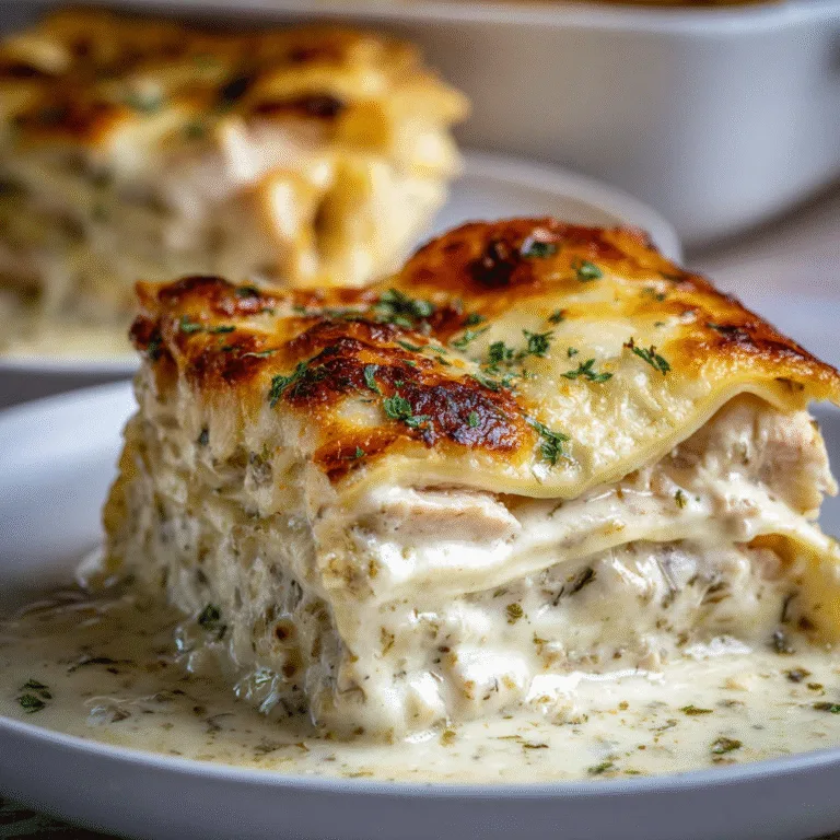 White Sauce Chicken Lasagna – Creamy, Cozy, and Comforting