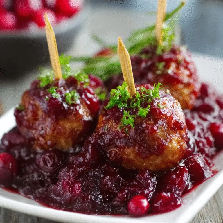 Quick Christmas Cranberry Meatballs – A Festive Sweet & Savory Holiday Classic