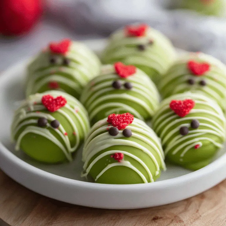 Grinch Oreo Truffles – A No-Bake Christmas Treat with a Sweet Heart