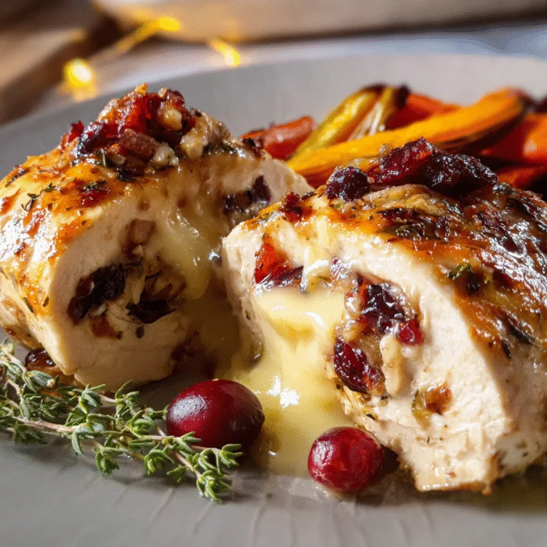 Impressive Cranberry Brie Stuffed Chicken – Elegant, Juicy, and Effortlessly Stunning