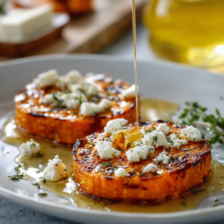 Roasted Sweet Potato Rounds with Honey & Feta – Sweet, Savory, and Irresistibly Simple
