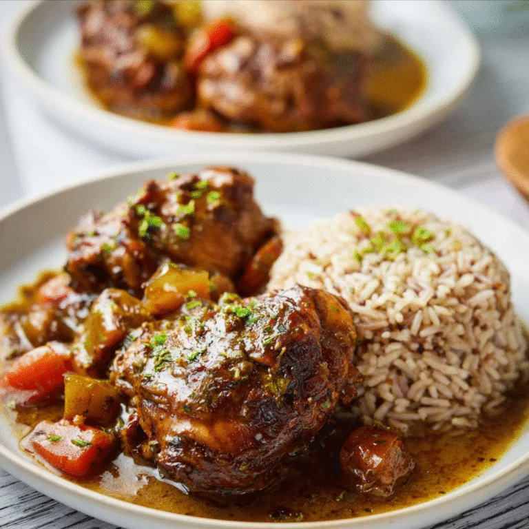 Authentic Jamaican Brown Stew Chicken – Rich, Savory Caribbean Comfort