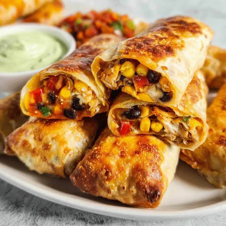 Southwest Chicken Egg Rolls – Crispy, Cheesy, and Packed with Bold Flavor
