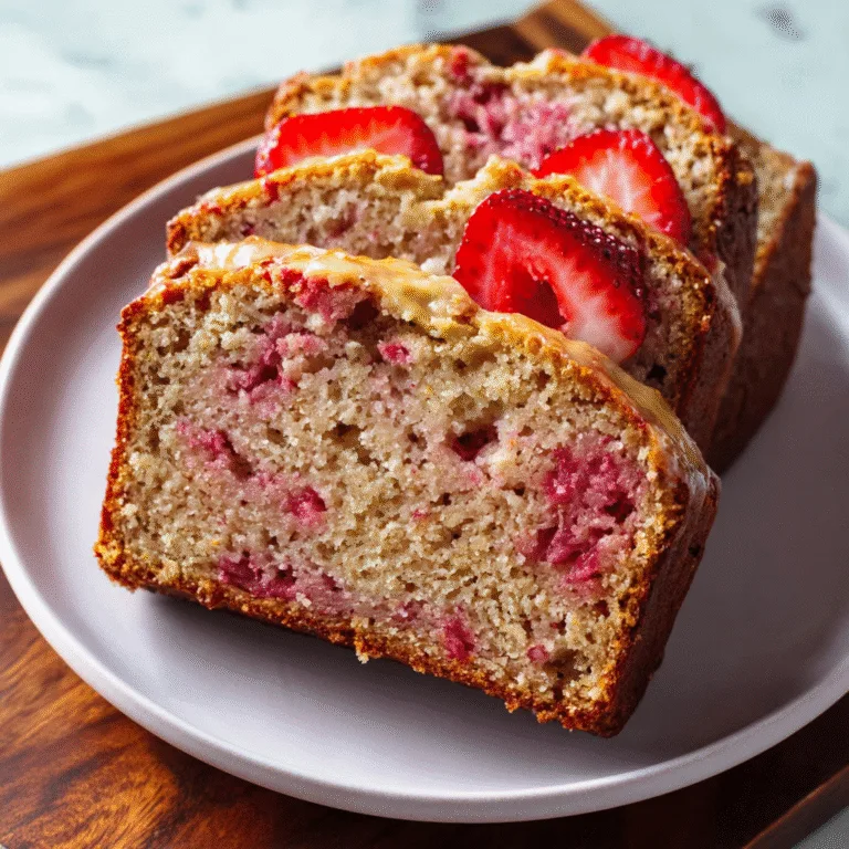 Strawberry Banana Bread – Soft, Fruity, and Perfectly Moist
