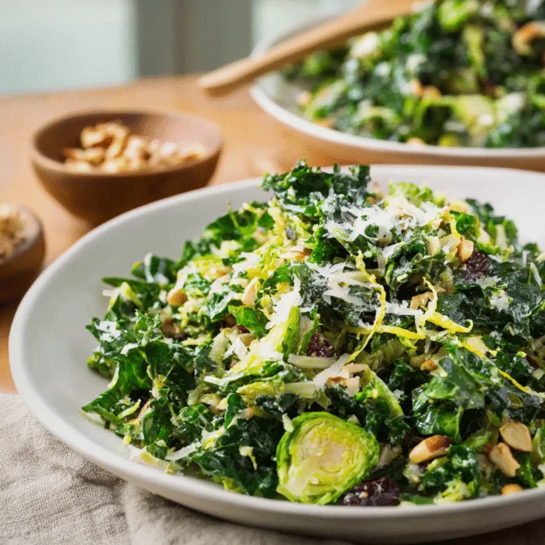 Simple Kale and Brussels Sprout Salad – Fresh, Crisp, and Effortlessly Healthy