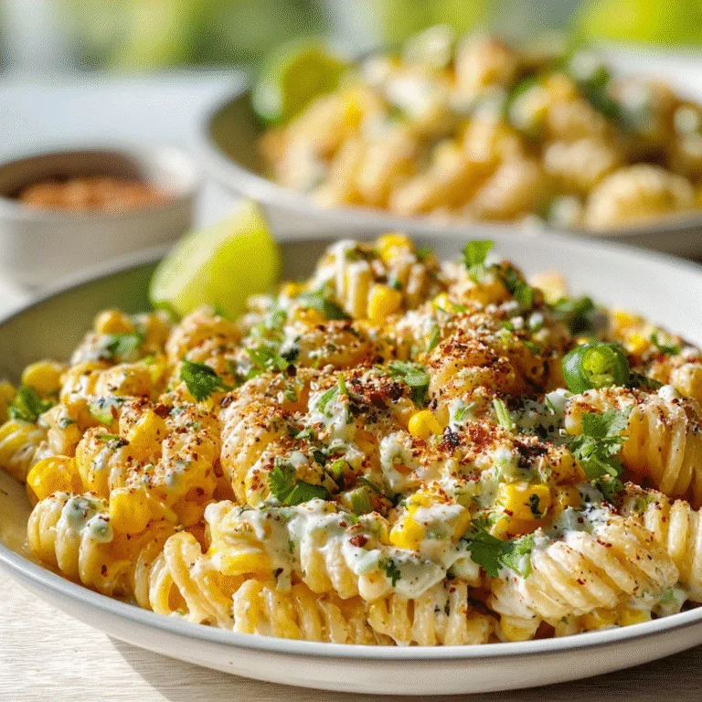 Creamy Mexican Street Corn Pasta Salad – A Bold, Creamy Twist on a Summer Favorite