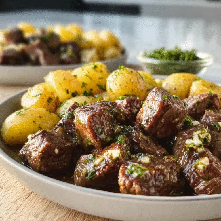 Garlic Butter Beef Bites with Potatoes – A One-Pan Comfort Classic Packed with Flavor