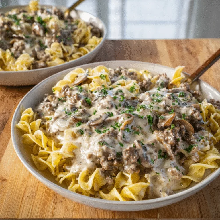 Ground Beef Stroganoff – A Cozy Classic Made Easy