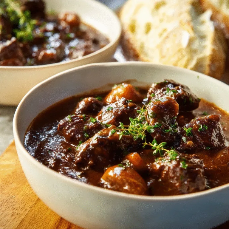 Beef Carbonnade – A Deep, Cozy Belgian Beer-Braised Classic
